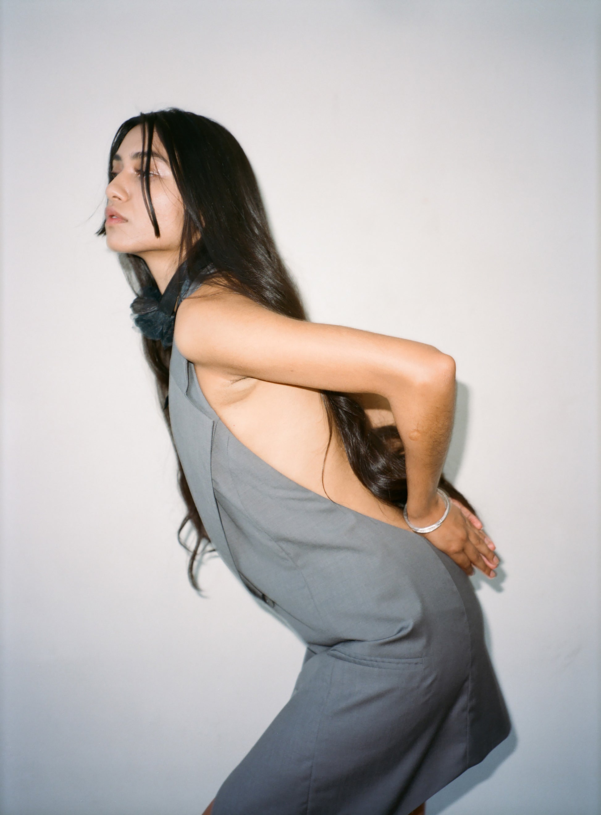 OPEN-BACK SUIT DRESS