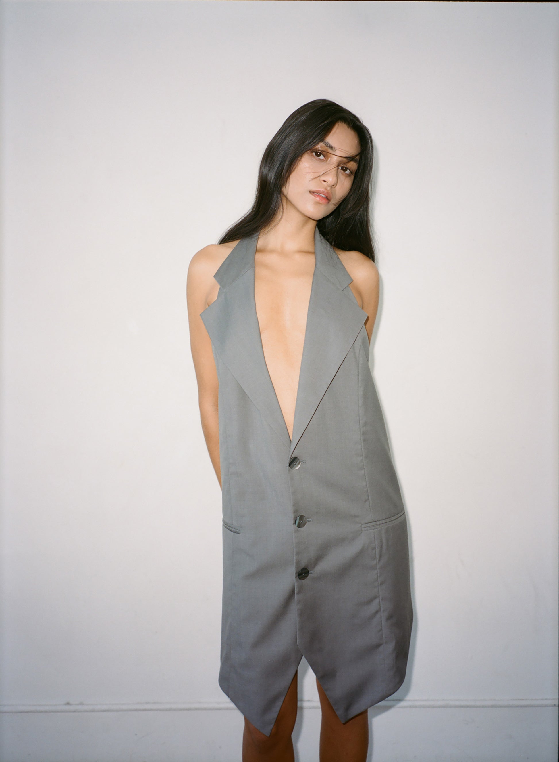 OPEN-BACK SUIT DRESS