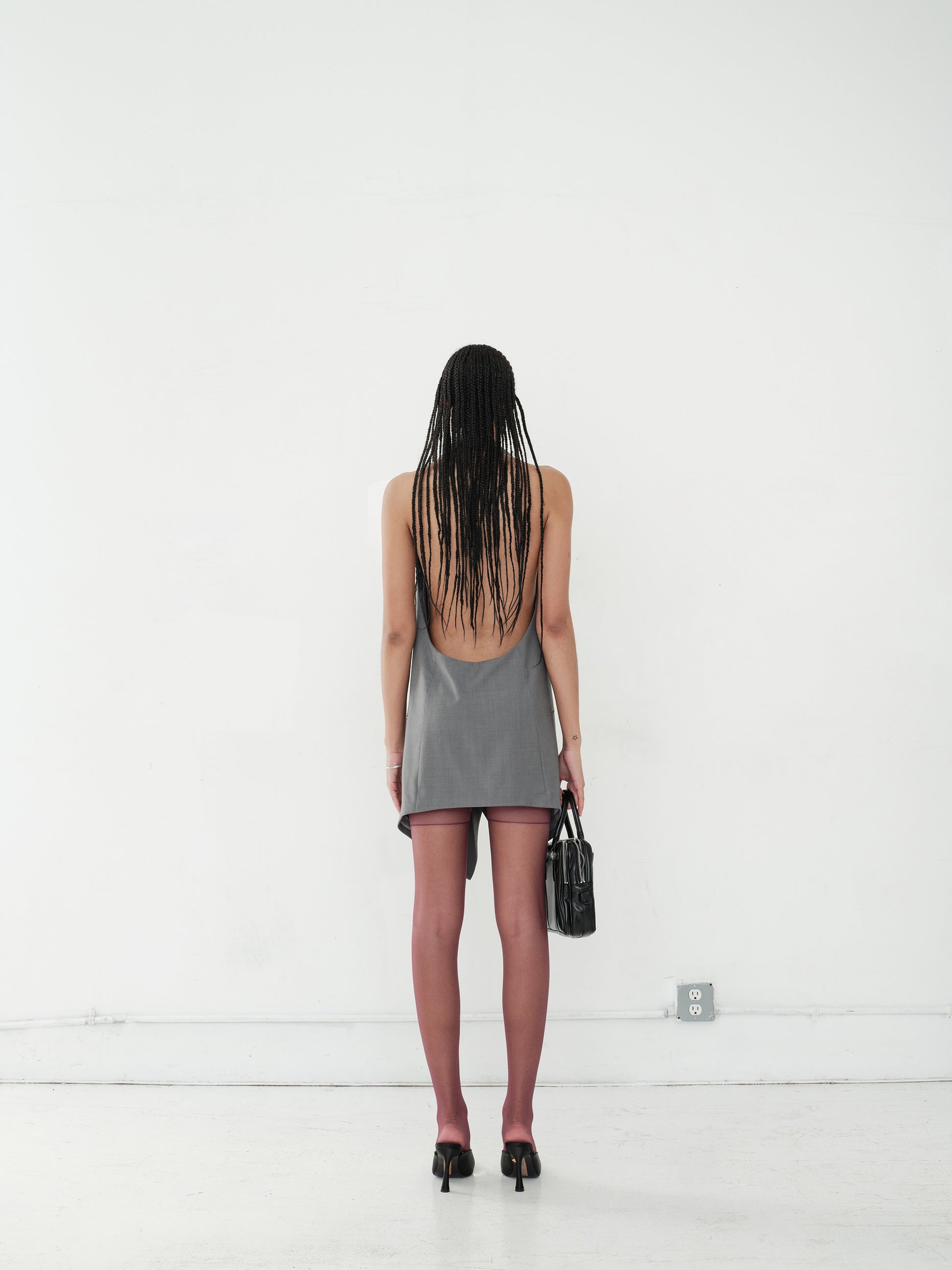 OPEN-BACK SUIT DRESS
