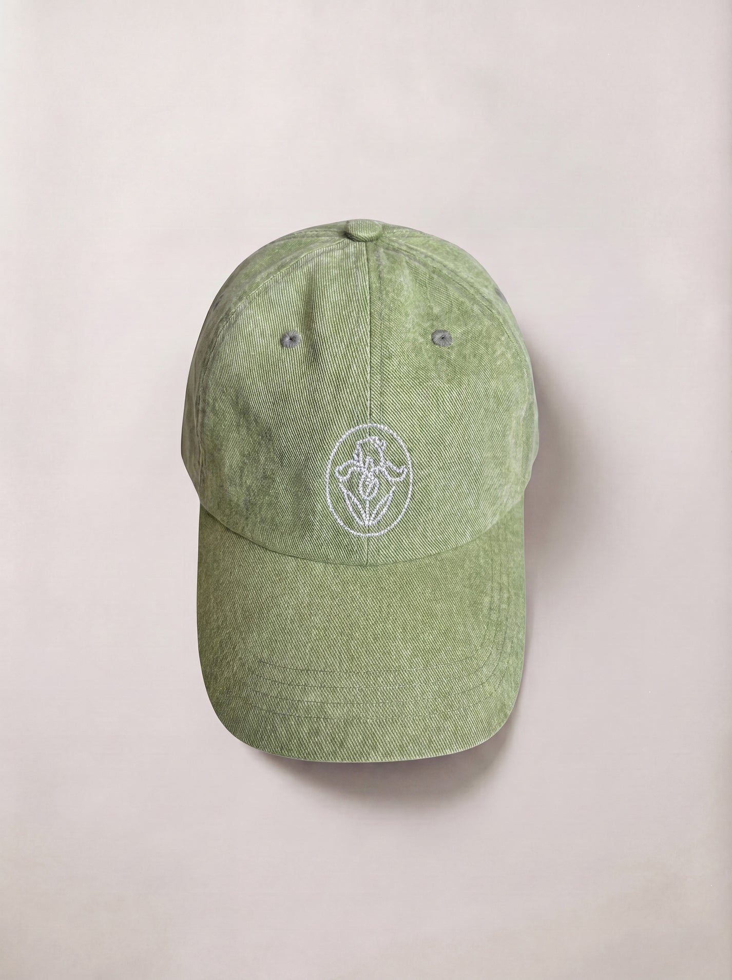 GREEN FLOWER BALL CAP