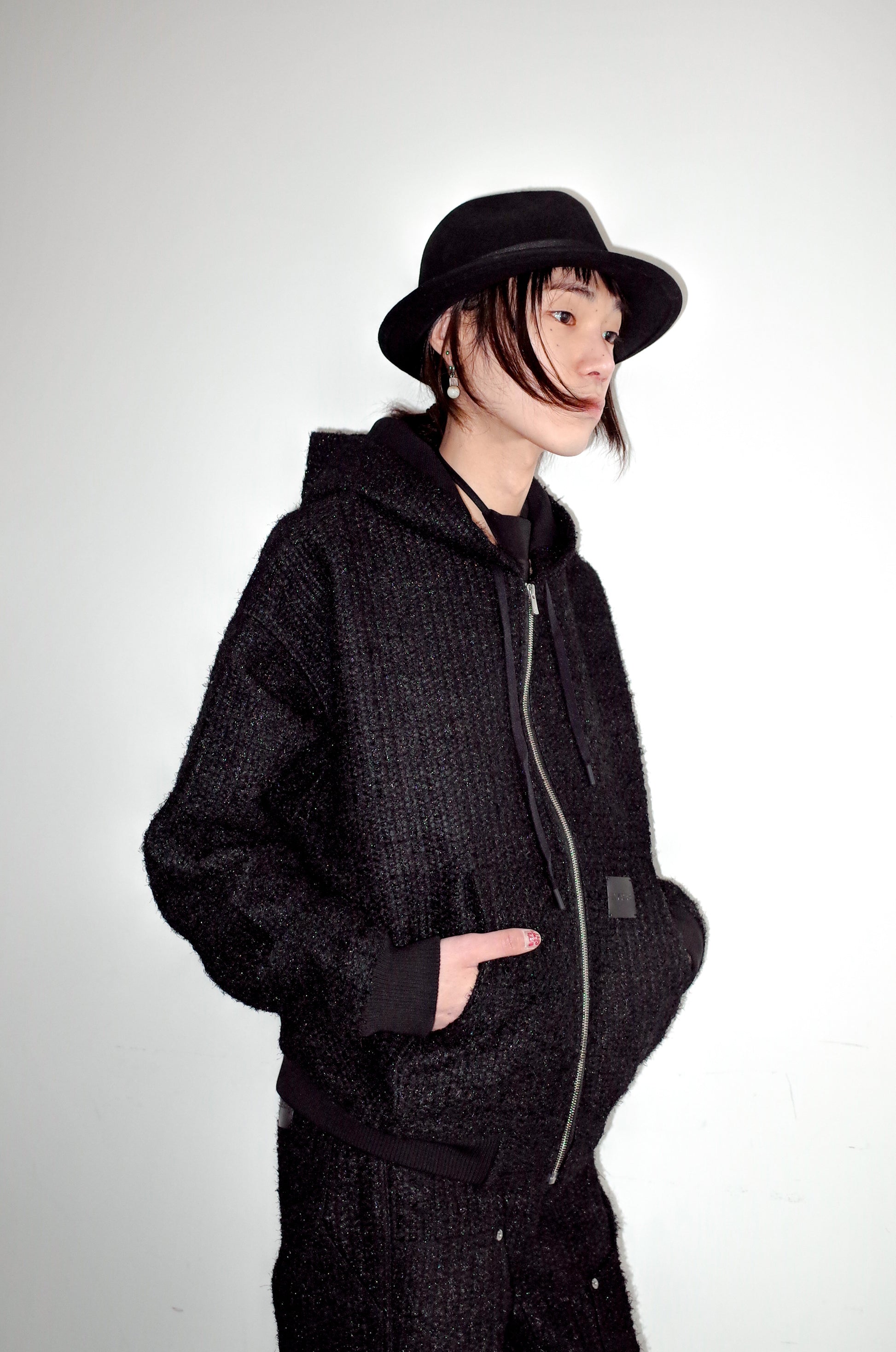 TWEED ZIP JACKET
