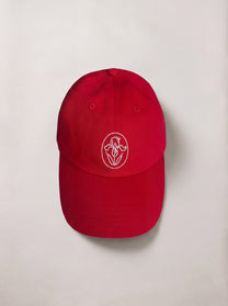 RED FLOWER BALL CAP